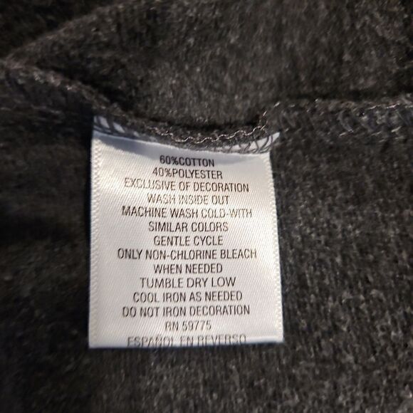 XOXO Slate Gray Crop Sweatshirt sz L oversized - Picture 6 of 7